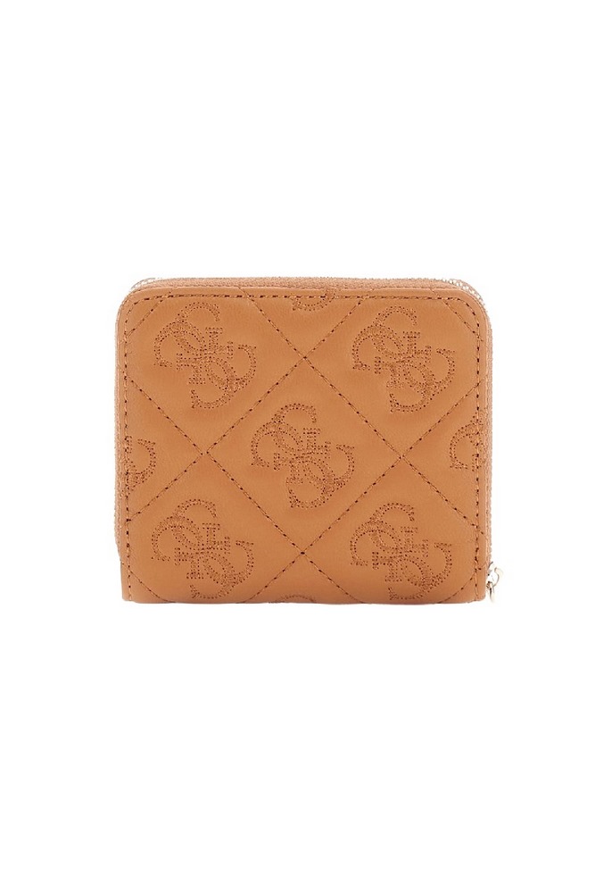 GUESS ADELASIA SLG SMALL ZIP AROUND ΠΟΡΤΟΦΟΛΙ ΓΥΝΑΙΚΕΙΟ CARAMEL