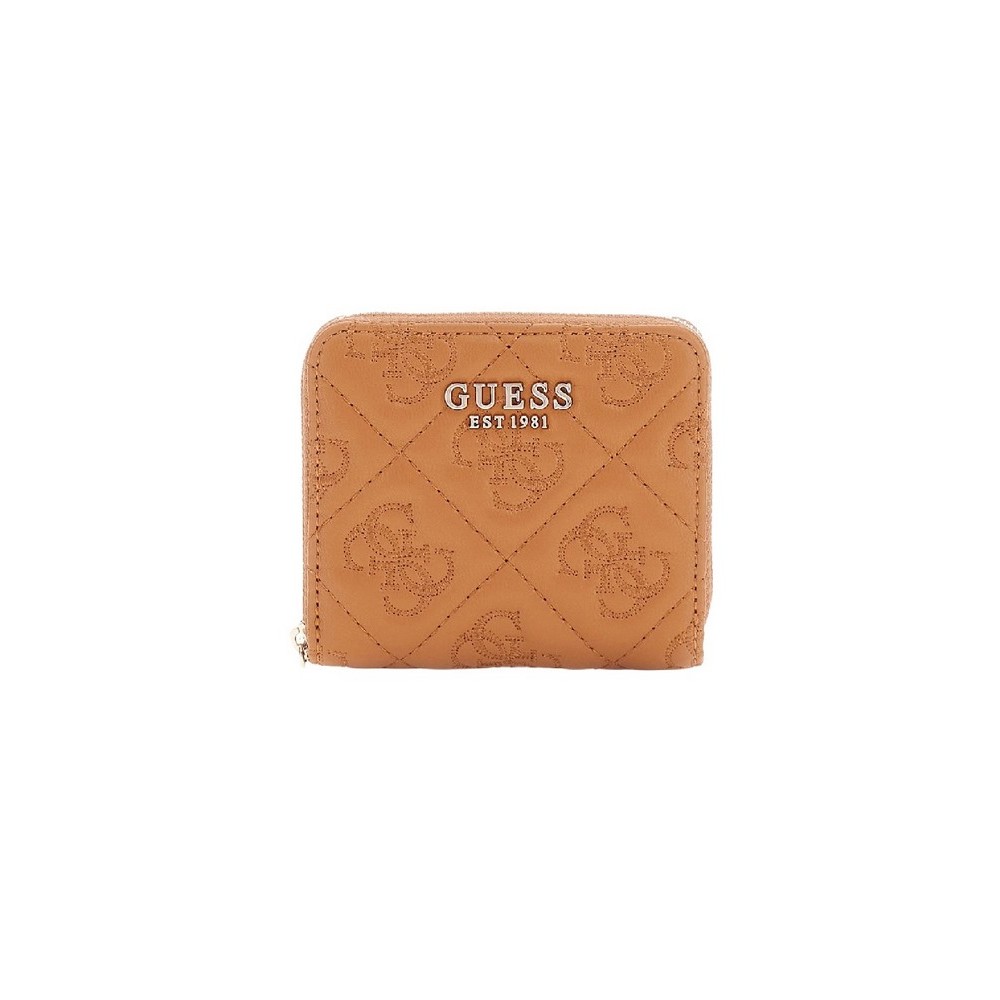 GUESS ADELASIA SLG SMALL ZIP AROUND ΠΟΡΤΟΦΟΛΙ ΓΥΝΑΙΚΕΙΟ CARAMEL