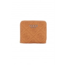 GUESS ADELASIA SLG SMALL ZIP AROUND ΠΟΡΤΟΦΟΛΙ ΓΥΝΑΙΚΕΙΟ CARAMEL