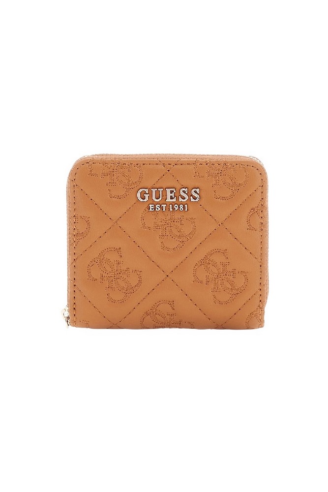GUESS ADELASIA SLG SMALL ZIP AROUND ΠΟΡΤΟΦΟΛΙ ΓΥΝΑΙΚΕΙΟ CARAMEL