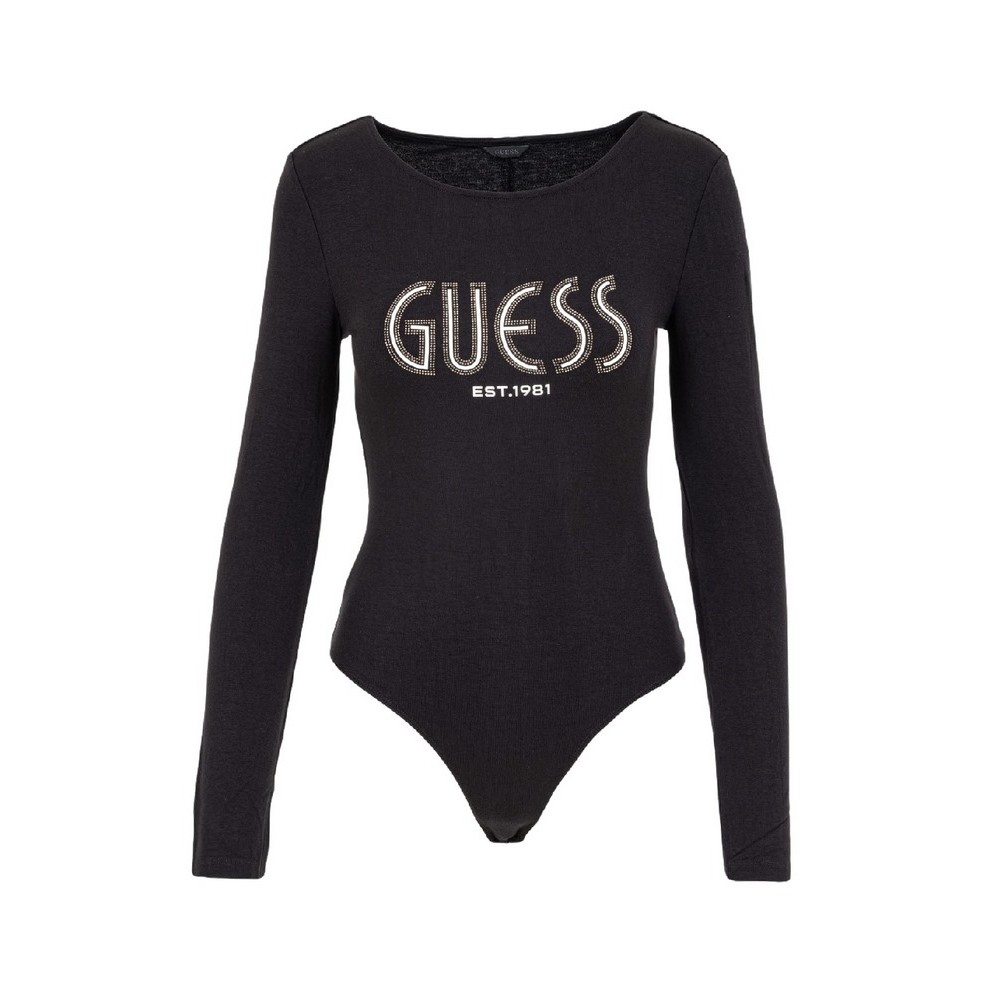 GUESS NEVA HOTFIX LOGO BODY ΚΟΡΜΑΚΙ  ΓΥΝΑΙΚΕΙΟ BLACK