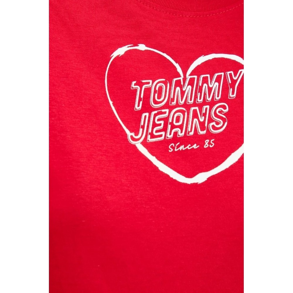 TOMMY JEANS SLIM SH HEART TEE T-SHIRT ΜΠΛΟΥΖΑ ΓΥΝΑΙΚΕΙΑ RED