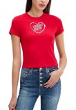 TOMMY JEANS SLIM SH HEART TEE T-SHIRT ΜΠΛΟΥΖΑ ΓΥΝΑΙΚΕΙΑ RED