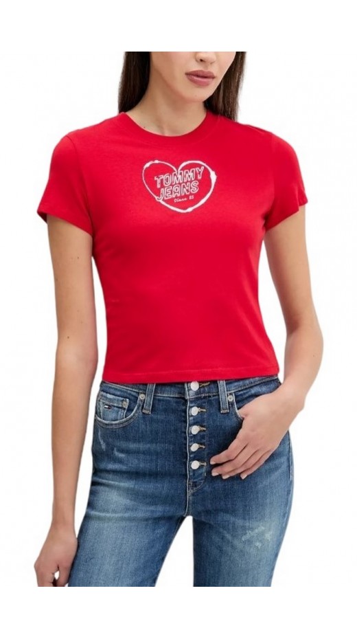 TOMMY JEANS REG ESSENTIAL LOGO TEE T-SHIRT ΜΠΛΟΥΖΑ ΓΥΝΑΙΚΕΙΑ RED