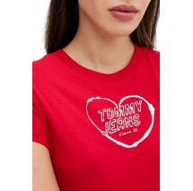 TOMMY JEANS SLIM SH HEART TEE T-SHIRT ΜΠΛΟΥΖΑ ΓΥΝΑΙΚΕΙΑ RED