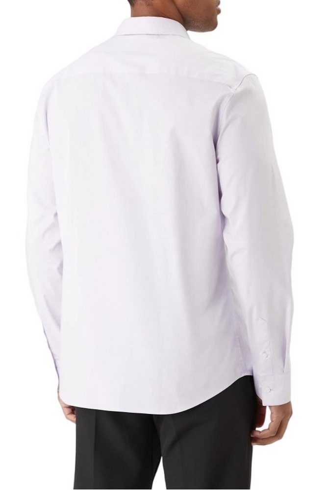 CALVIN KLEIN LS SOLID STRETCH SLIM SHIRT ΠΟΥΚΑΜΙΣΟ ΑΝΔΡΙΚΟ WHITE