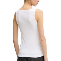 GUESS JEANS TANK TOP SLIM RIB ΤΟΠ ΜΠΛΟΥΖΑ ΓΥΝΑΙΚΕΙΑ WHITE