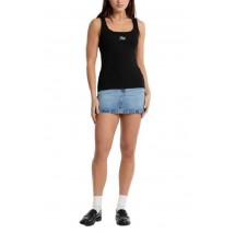 GUESS JEANS TANK TOP SLIM RIB ΤΟΠ ΜΠΛΟΥΖΑ ΓΥΝΑΙΚΕΙΑ BLACK