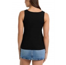 GUESS JEANS TANK TOP SLIM RIB ΤΟΠ ΜΠΛΟΥΖΑ ΓΥΝΑΙΚΕΙΑ BLACK