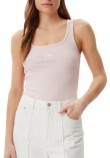 GUESS JEANS TANK TOP SLIM RIB ΤΟΠ ΜΠΛΟΥΖΑ ΓΥΝΑΙΚΕΙΑ ROSE