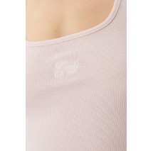 GUESS JEANS TANK TOP SLIM RIB ΤΟΠ ΜΠΛΟΥΖΑ ΓΥΝΑΙΚΕΙΑ ROSE
