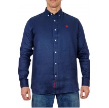 U.S.POLO ZED 000191 EH03 SHIRT LS SLIM FIT ΠΟΥΚΑΜΙΣΟ ΑΝΔΡΙΚΟ NAVY