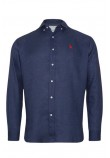 U.S.POLO ZED 000191 EH03 SHIRT LS SLIM FIT ΠΟΥΚΑΜΙΣΟ ΑΝΔΡΙΚΟ NAVY