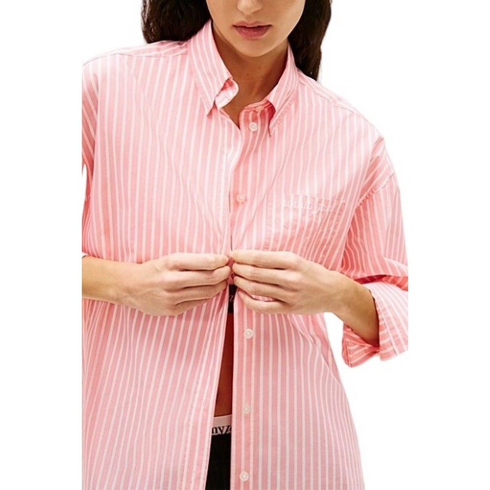 TOMMY JEANS OVS POPLIN SHIRT ΠΟΥΚΑΜΙΣΟ ΓΥΝΑΙΚΕΙΟ PINK