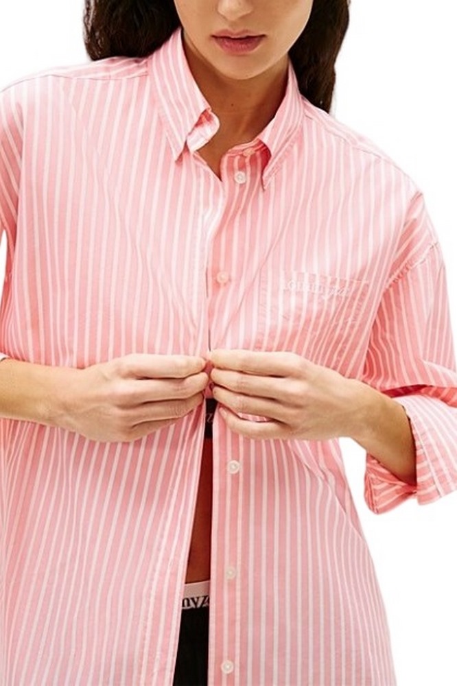 TOMMY JEANS OVS POPLIN SHIRT ΠΟΥΚΑΜΙΣΟ ΓΥΝΑΙΚΕΙΟ PINK