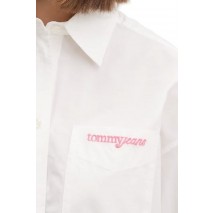 TOMMY JEANS OVS POPLIN SHIRT ΠΟΥΚΑΜΙΣΟ ΓΥΝΑΙΚΕΙΟ ECRU