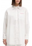 TOMMY JEANS OVS POPLIN SHIRT ΠΟΥΚΑΜΙΣΟ ΓΥΝΑΙΚΕΙΟ ECRU