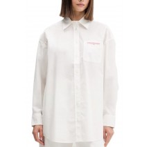 TOMMY JEANS OVS POPLIN SHIRT ΠΟΥΚΑΜΙΣΟ ΓΥΝΑΙΚΕΙΟ ECRU