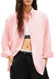 TOMMY JEANS OVS POPLIN SHIRT ΠΟΥΚΑΜΙΣΟ ΓΥΝΑΙΚΕΙΟ PINK