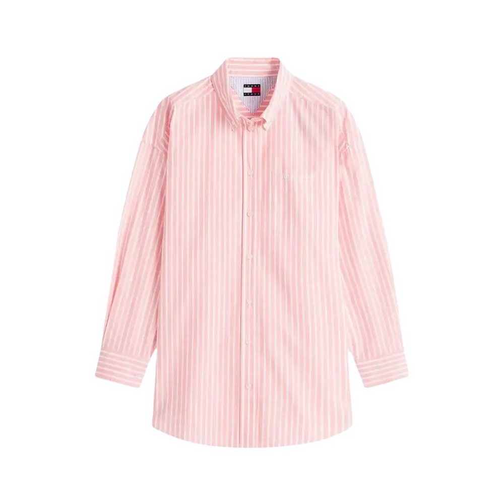 TOMMY JEANS OVS POPLIN SHIRT ΠΟΥΚΑΜΙΣΟ ΓΥΝΑΙΚΕΙΟ PINK