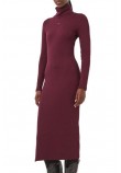 TOMMY JEANS TURTLNCK BODYCON MIDI DRESS ΦΟΡΕΜΑ ΓΥΝΑΙΚΕΙΟ BERRY