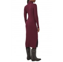 TOMMY JEANS TURTLNCK BODYCON MIDI DRESS ΦΟΡΕΜΑ ΓΥΝΑΙΚΕΙΟ BERRY