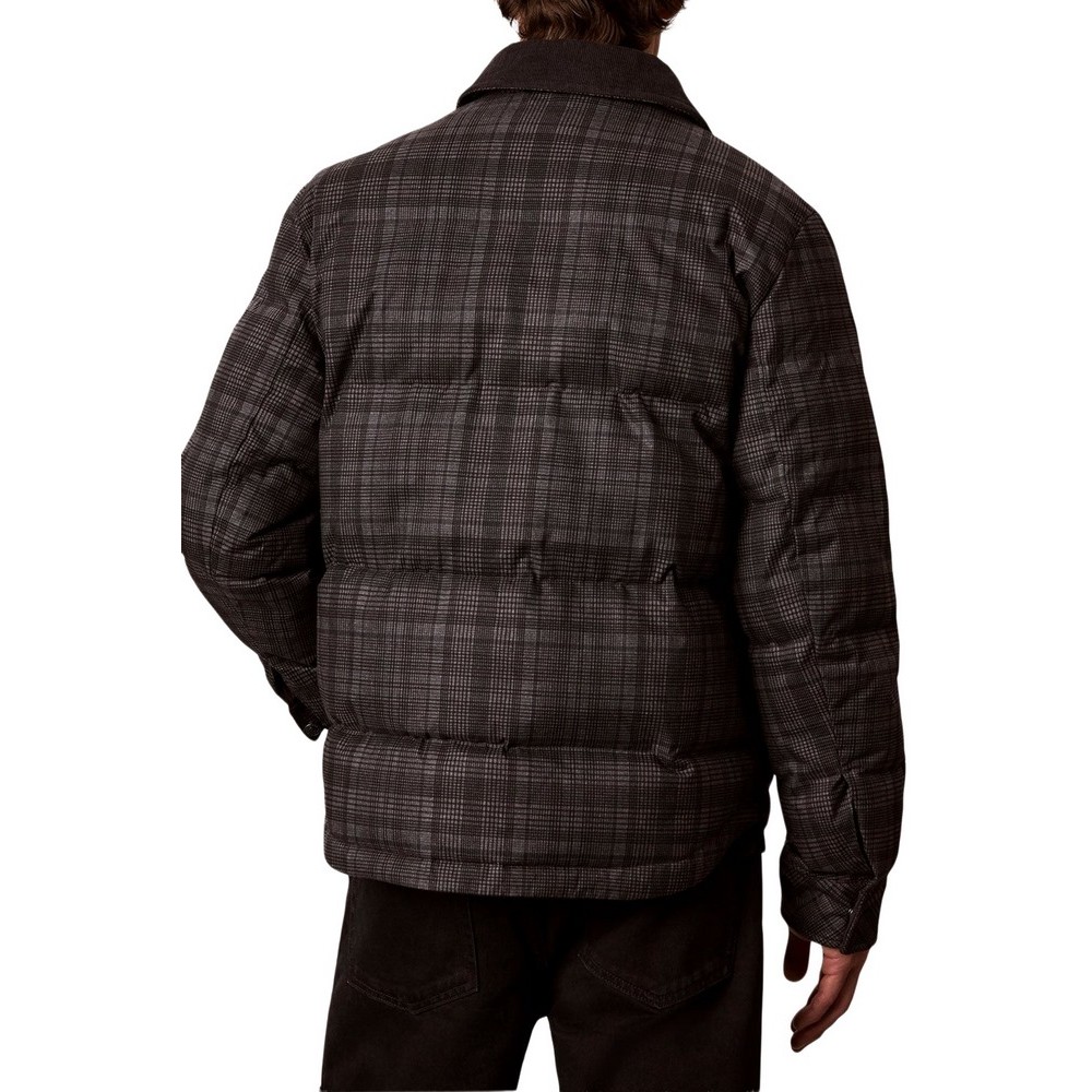 CALVIN KLEIN JEANS PRINTED PLAID PUFFER JKT ΜΠΟΥΦΑΝ ΑΝΔΡΙΚΟ BLACK/GREY
