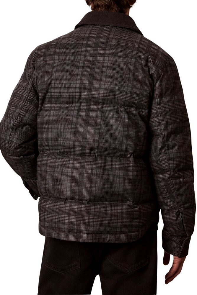 CALVIN KLEIN JEANS PRINTED PLAID PUFFER JKT ΜΠΟΥΦΑΝ ΑΝΔΡΙΚΟ BLACK/GREY