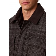 CALVIN KLEIN JEANS PRINTED PLAID PUFFER JKT ΜΠΟΥΦΑΝ ΑΝΔΡΙΚΟ BLACK/GREY