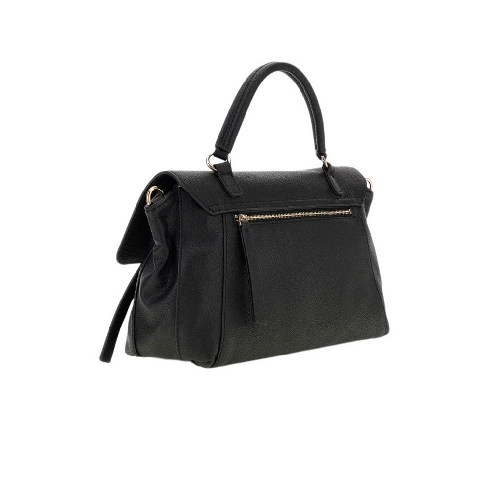 GUESS DEVON TOP HANDLE FLAP ΤΣΑΝΤΑ ΓΥΝΑΙΚΕΙΑ BLACK