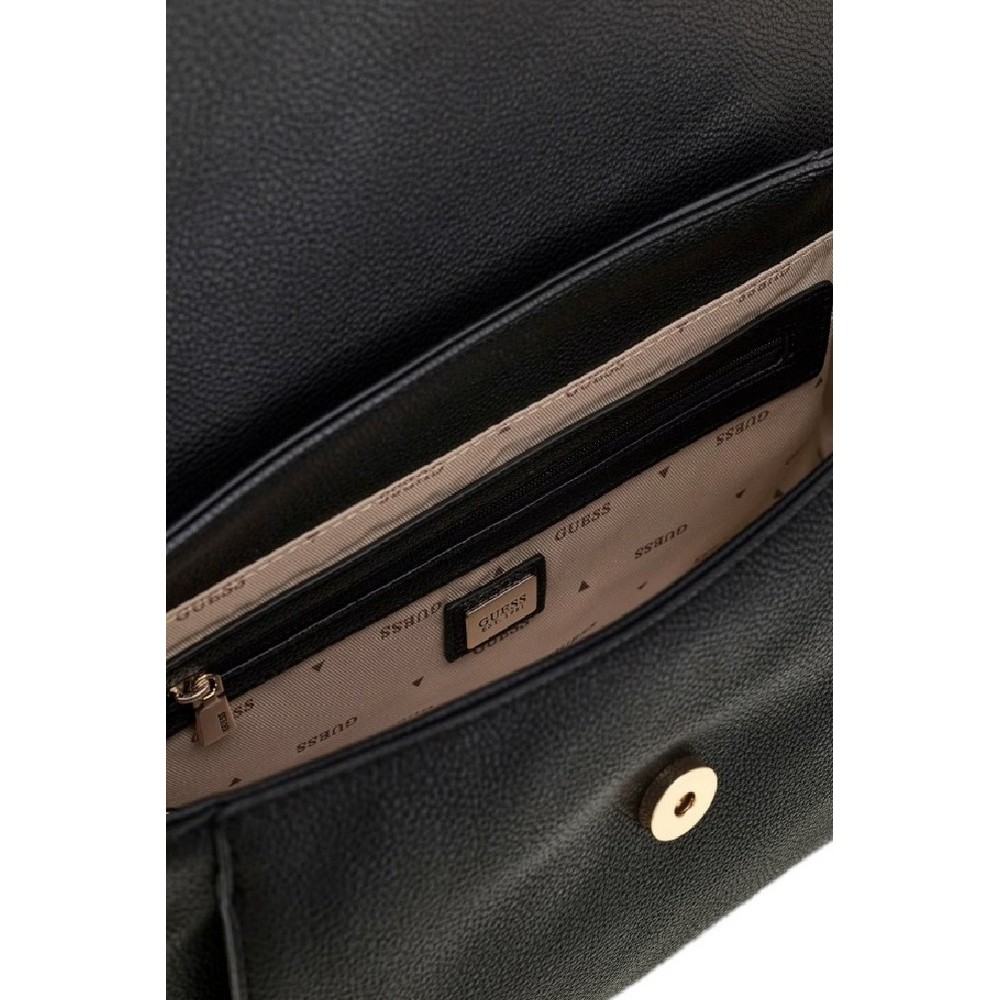GUESS DEVON TOP HANDLE FLAP ΤΣΑΝΤΑ ΓΥΝΑΙΚΕΙΑ BLACK
