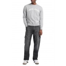 GUESS JEANS LS CN GUESS J PATCH SWTR ΠΛΕΚΤΟ ΑΝΔΡΙΚΟ GREY
