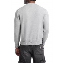 GUESS JEANS LS CN GUESS J PATCH SWTR ΠΛΕΚΤΟ ΑΝΔΡΙΚΟ GREY