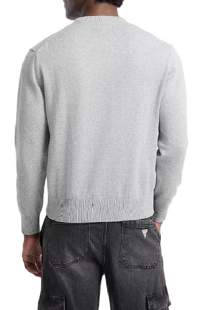 GUESS JEANS LS CN GUESS J PATCH SWTR ΠΛΕΚΤΟ ΑΝΔΡΙΚΟ GREY
