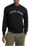 GUESS JEANS LS CN GUESS J PATCH SWTR ΠΛΕΚΤΟ ΑΝΔΡΙΚΟ BLACK