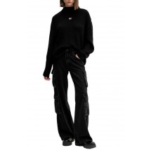 TOMMY JEANS MOCKNECK BADGE SWEATER ΜΠΛΟΥΖΑ ΠΛΕΚΤΗ ΓΥΝΑΙΚΕΙΑ BLACK