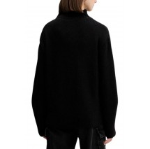 TOMMY JEANS MOCKNECK BADGE SWEATER ΜΠΛΟΥΖΑ ΠΛΕΚΤΗ ΓΥΝΑΙΚΕΙΑ BLACK
