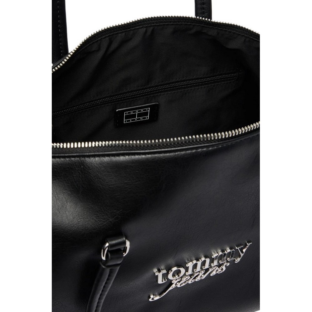 TOMMY JEANS BOLD SCRIPT TOTE ΤΣΑΝΤΑ ΓΥΝΑΙΚΕΙΑ BLACK