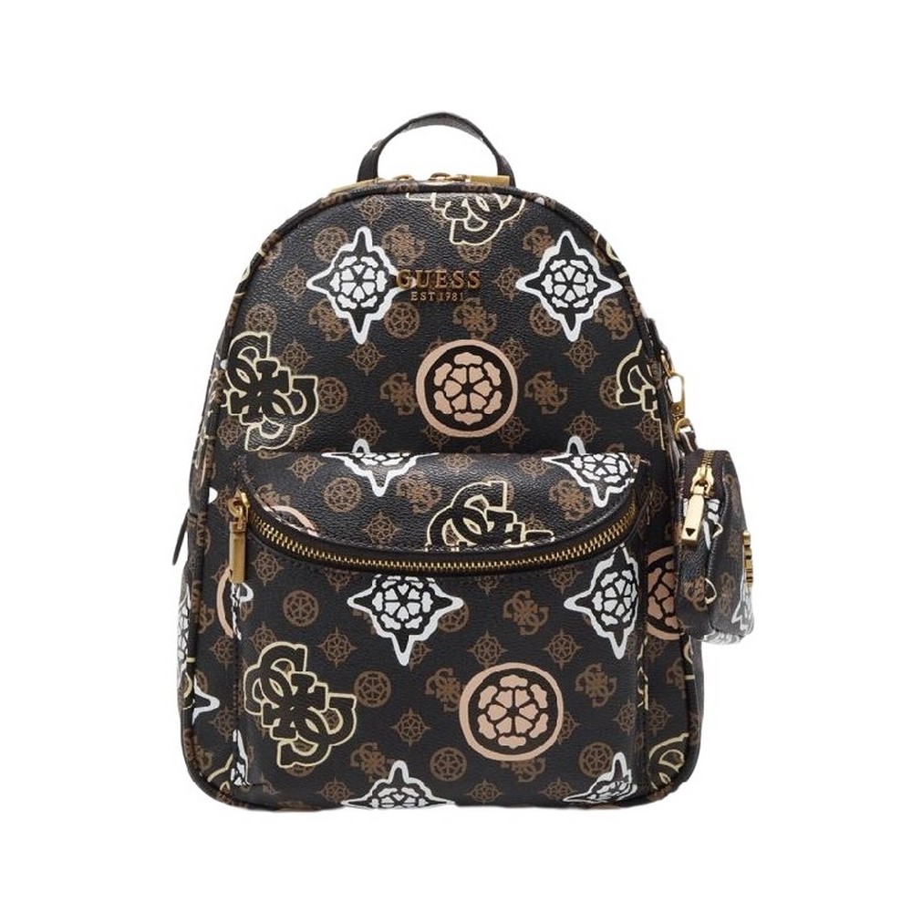 GUESS HOUSE PARTY LARGE BACKPACK ΤΣΑΝΤΑ ΓΥΝΑΙΚΕΙΑ BROWN