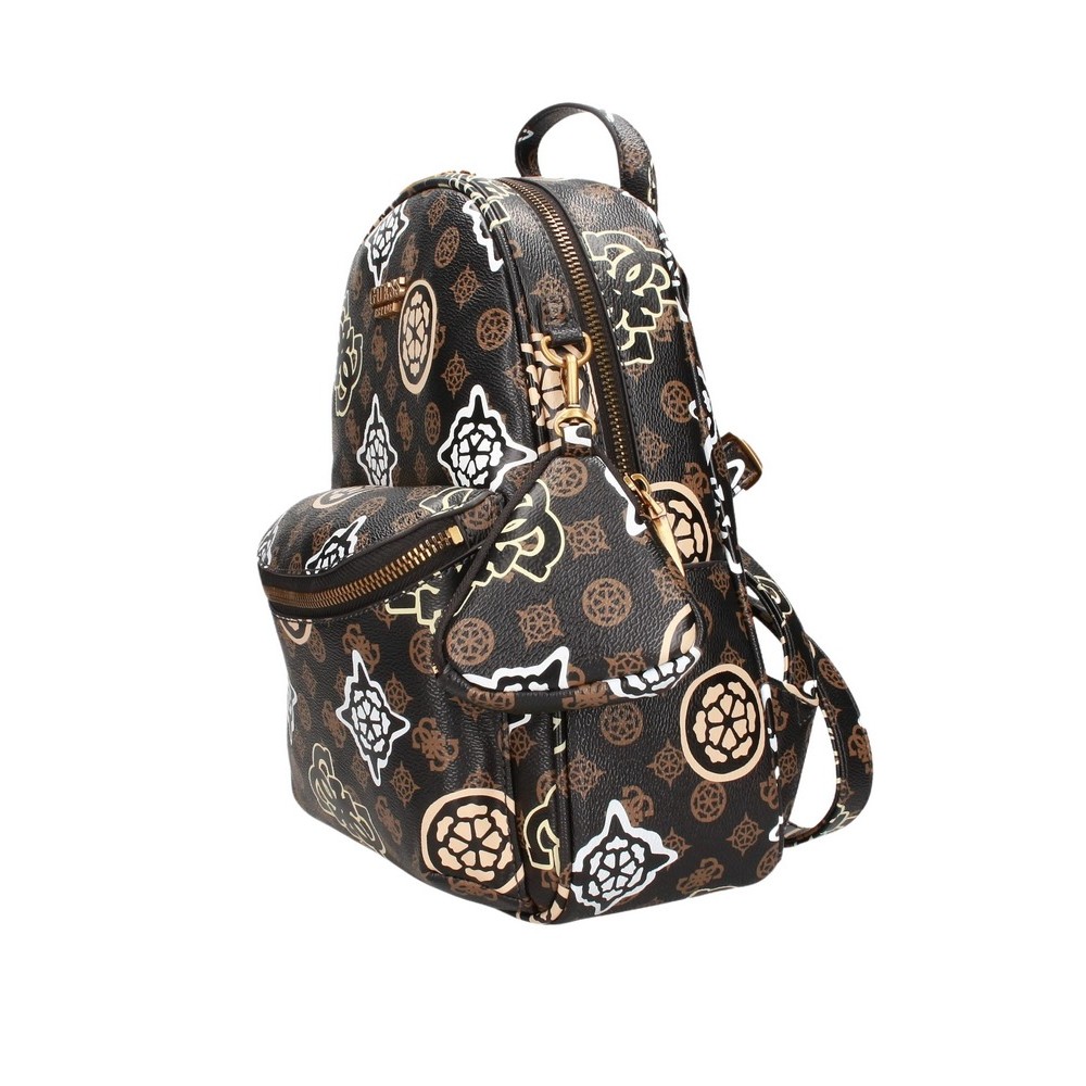 GUESS HOUSE PARTY LARGE BACKPACK ΤΣΑΝΤΑ ΓΥΝΑΙΚΕΙΑ BROWN