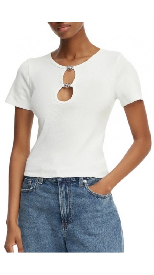 HUGO BOSS JERSEY T-SHIRT DIHEART B ΤΟΠ ΓΥΝΑΙΚΕΙΟ WHITE
