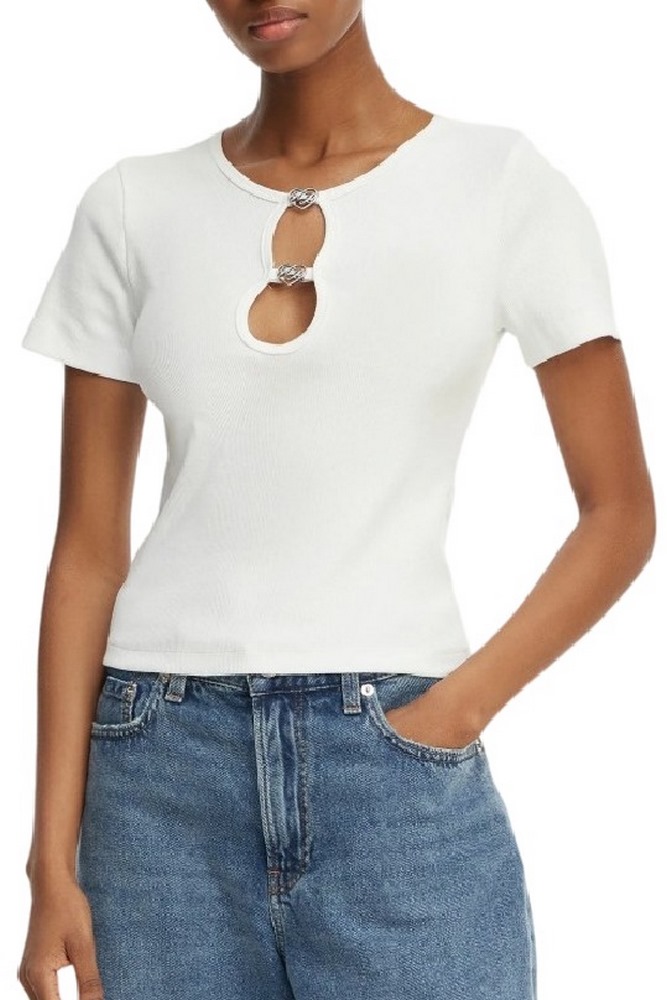 HUGO BOSS JERSEY T-SHIRT DIHEART B ΤΟΠ ΓΥΝΑΙΚΕΙΟ WHITE