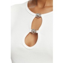 HUGO BOSS JERSEY T-SHIRT DIHEART B ΤΟΠ ΓΥΝΑΙΚΕΙΟ WHITE