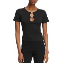 HUGO BOSS JERSEY T-SHIRT DIHEART B ΤΟΠ ΓΥΝΑΙΚΕΙΟ BLACK