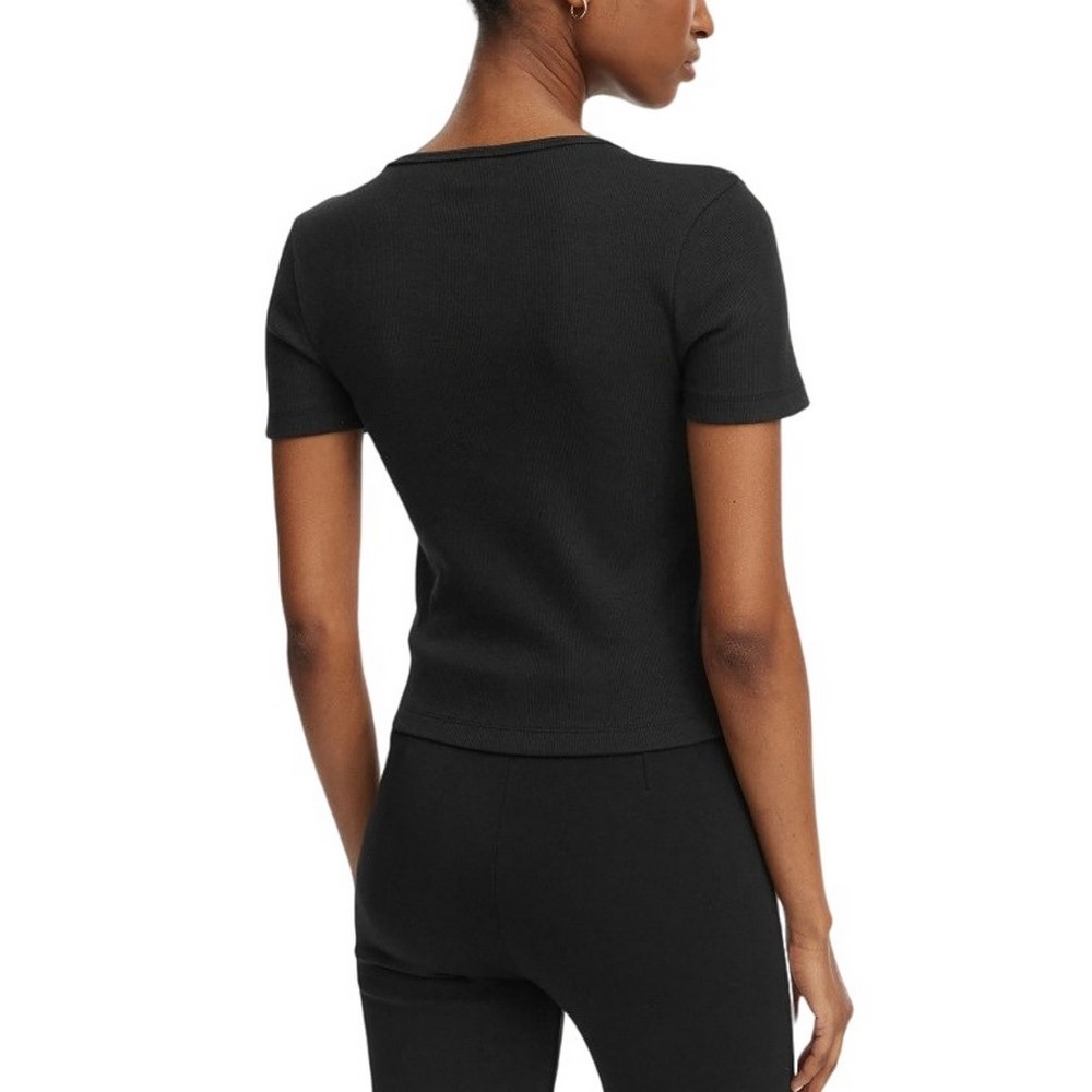 HUGO BOSS JERSEY T-SHIRT DIHEART B ΤΟΠ ΓΥΝΑΙΚΕΙΟ BLACK