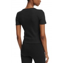 HUGO BOSS JERSEY T-SHIRT DIHEART B ΤΟΠ ΓΥΝΑΙΚΕΙΟ BLACK