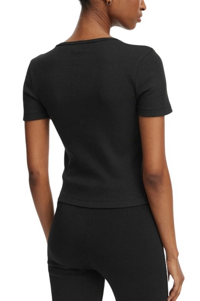 HUGO BOSS JERSEY T-SHIRT DIHEART B ΤΟΠ ΓΥΝΑΙΚΕΙΟ BLACK