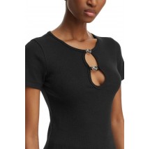 HUGO BOSS JERSEY T-SHIRT DIHEART B ΤΟΠ ΓΥΝΑΙΚΕΙΟ BLACK