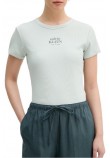 CALVIN KLEIN JEANS SS 2X2 BABY RIB LOGO BABY T-SHIRT ΜΠΛΟΥΖΑ ΓΥΝΑΙΚΕΙΑ MINT