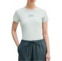 CALVIN KLEIN JEANS SS 2X2 BABY RIB LOGO BABY T-SHIRT ΜΠΛΟΥΖΑ ΓΥΝΑΙΚΕΙΑ MINT